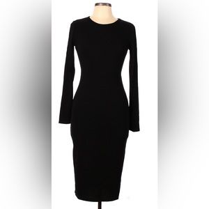 Black cotton 3/4 length dress, Size S & M
